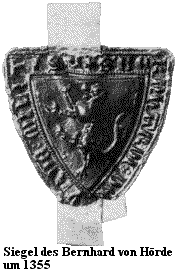 Siegel des Bernhard von Hörde, um 1355