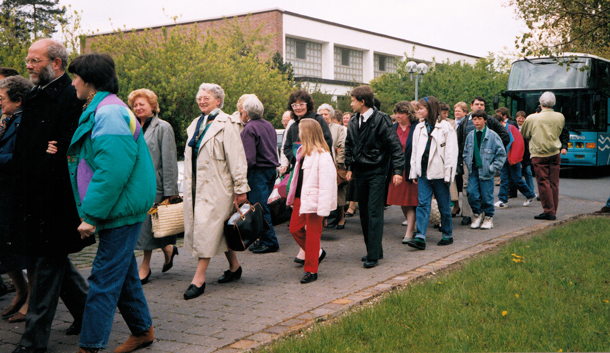 Ankunft der französischen Gäste aus Quérénaing in Boke Ankunft der französischen Gäste aus Quérénaing in Boke