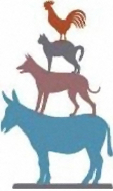 Skulptur Bremer Stadtmusikanten in Boke